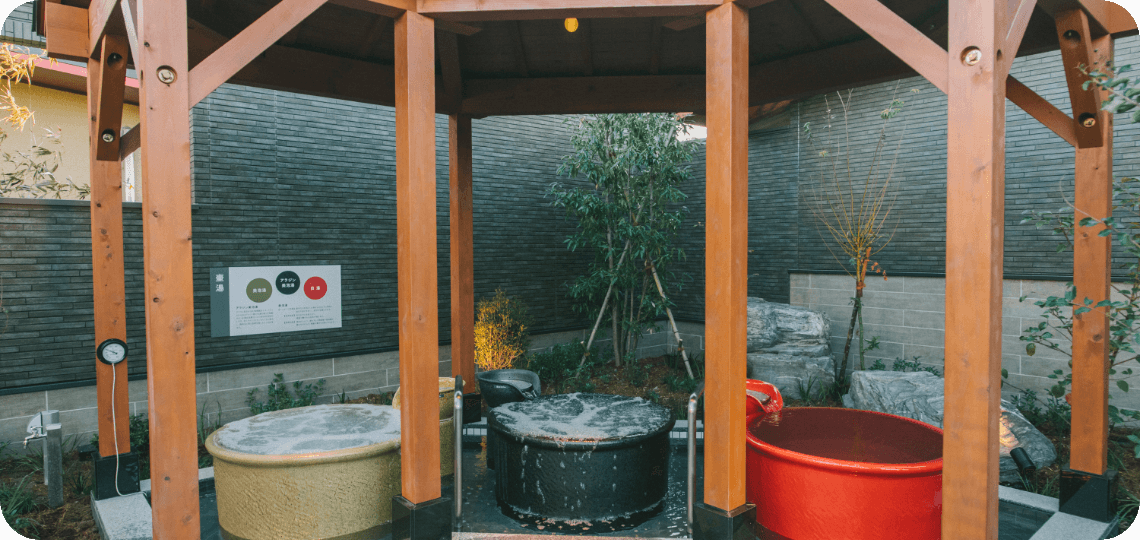 桶風風呂の写真