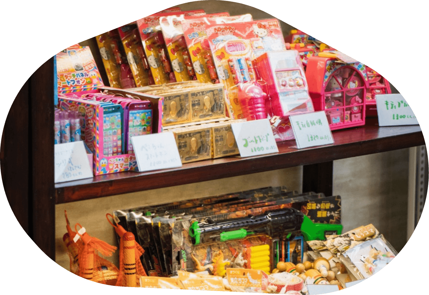 お菓子が陳列されている写真